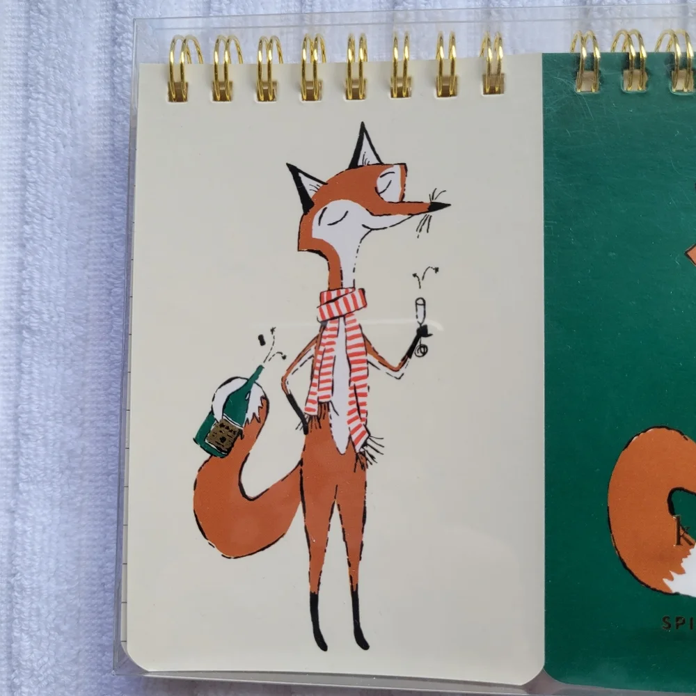 Kate Spade New York Spiral Notepad Set - Festive Foxes